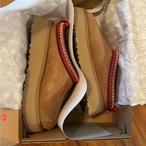 UGG Brown and Red Slippers with Cozy Comfort